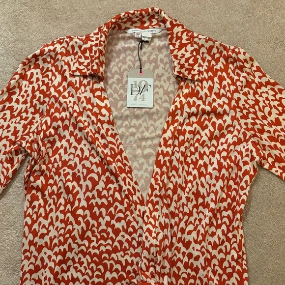 NWT - Diane Von Furstenberg ‘New Jeanne’ Long Sleeve Wrap Dress - Picture 2 of 11